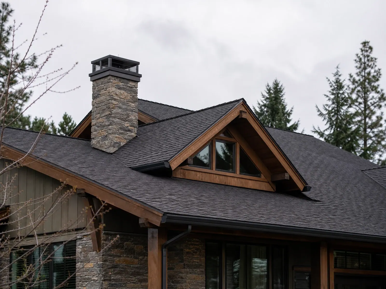 Residential roof replacement with careful flashing details