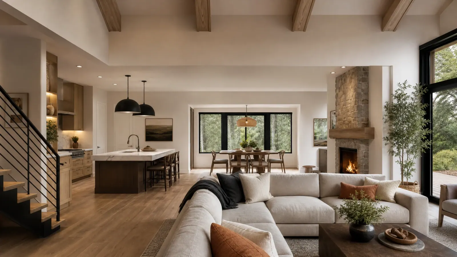 Connected living spaces in a whole-home remodel