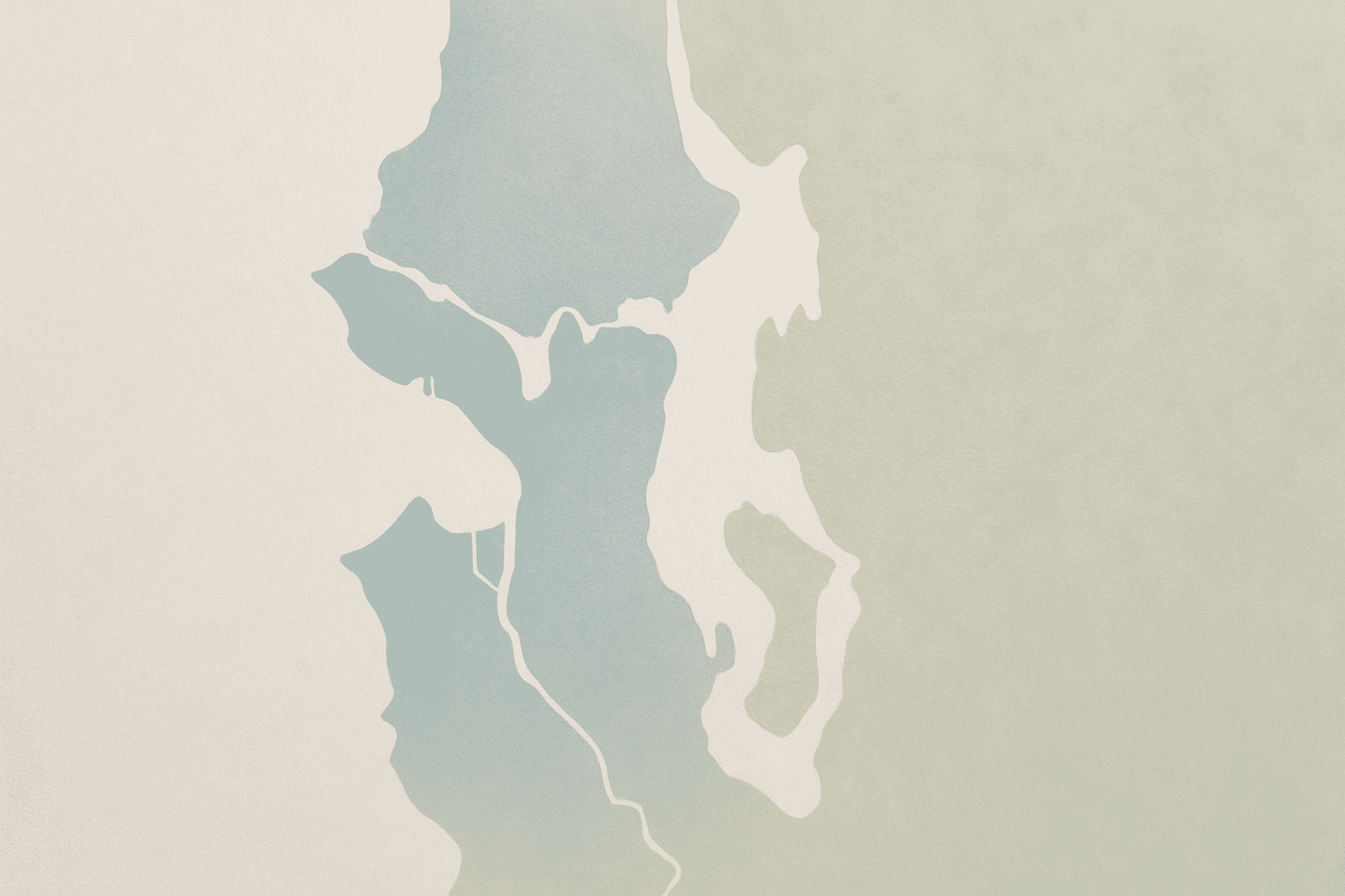 A label-free regional map graphic visually anchors the service-area section covering Seattle and surrounding Eastside ci
