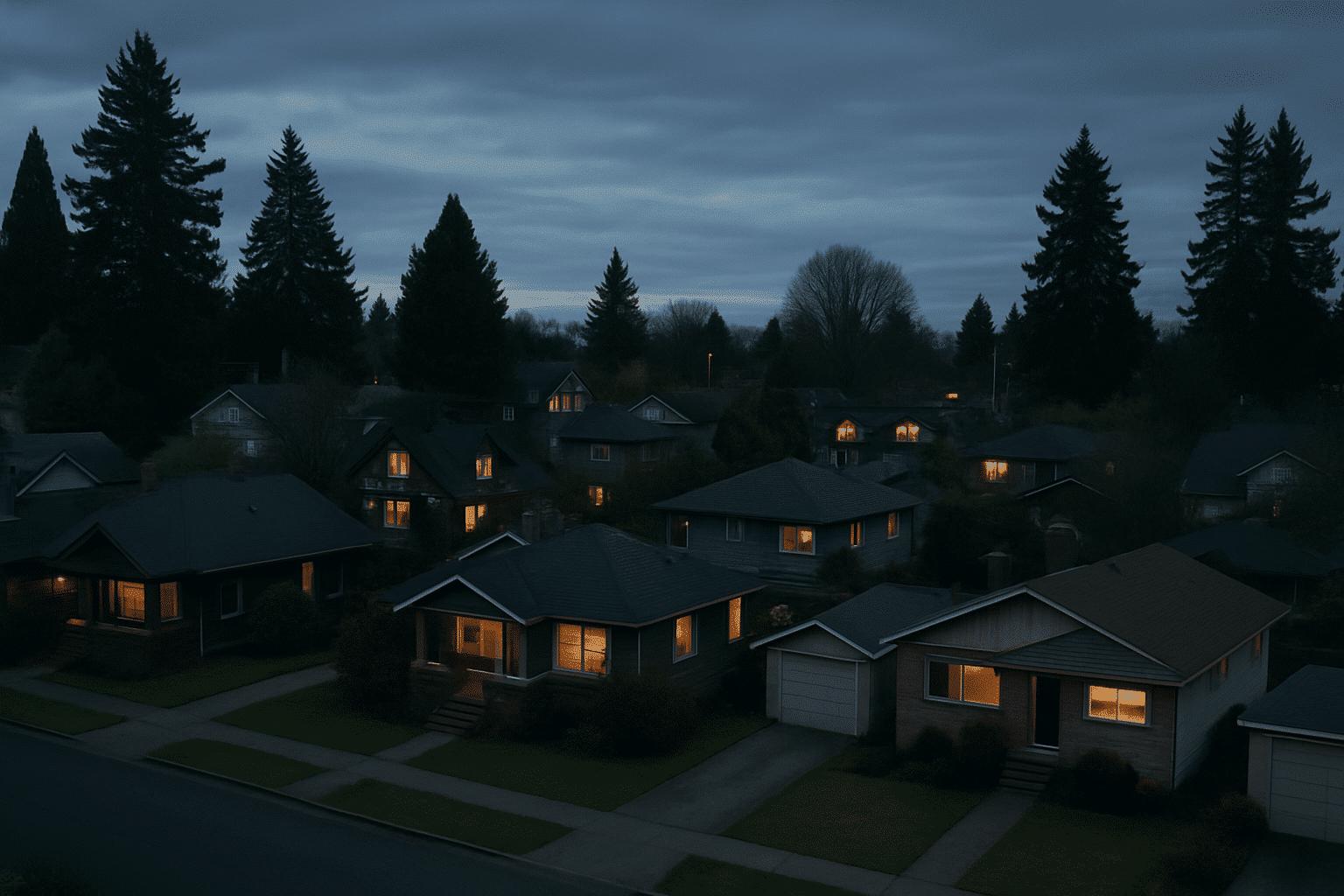 A broad neighbourhood aerial establishes the Greater Seattle and King County service area context without pinpointing an
