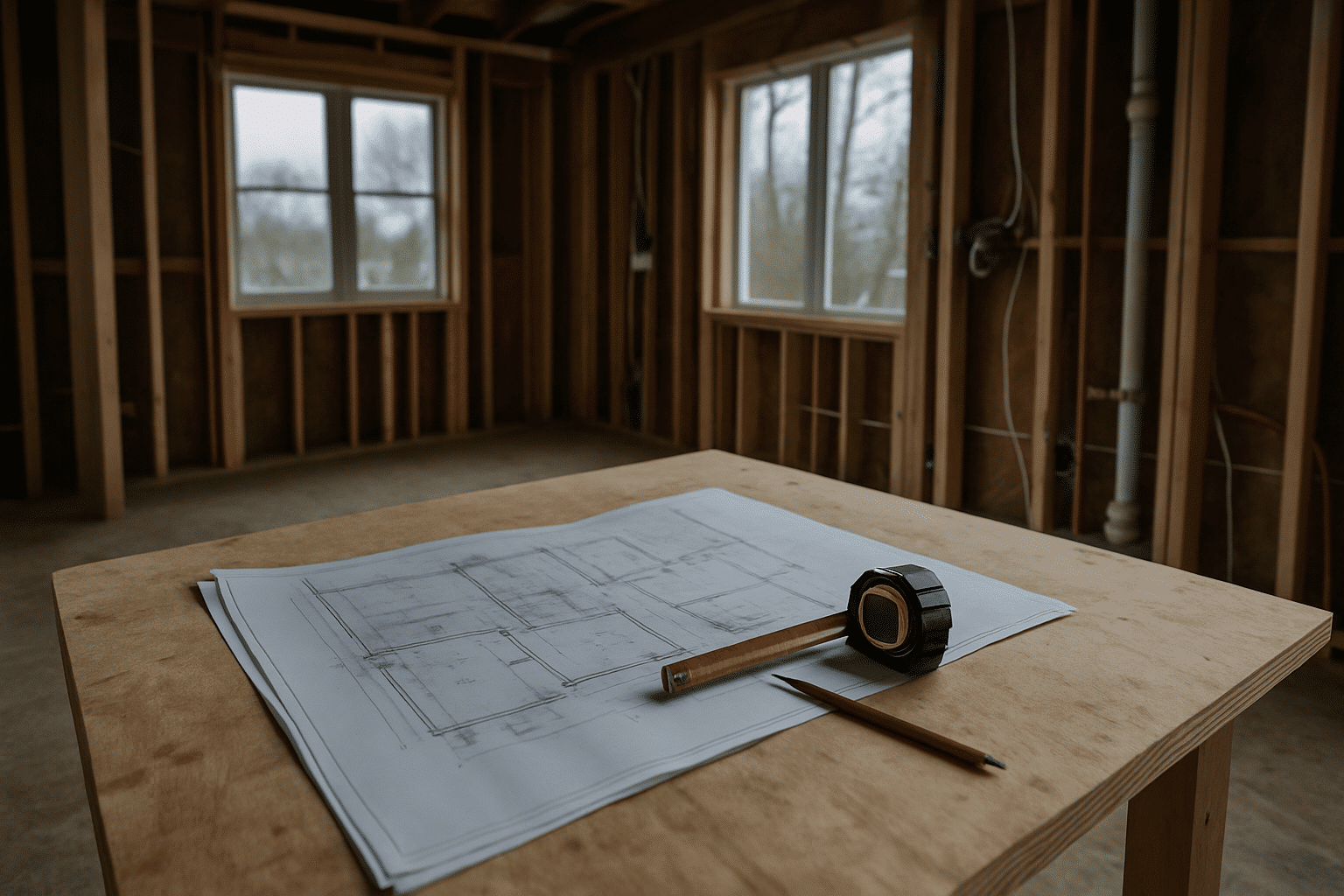 Plans and organised site context visualise the coordination and execution process that drives a complete renovation proj