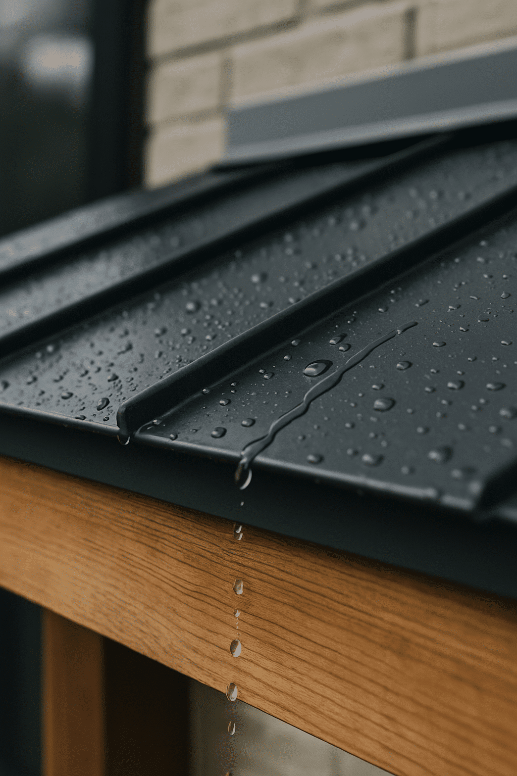 The section highlights the one detail - roofing material and flashing - that determines whether a Seattle patio roof