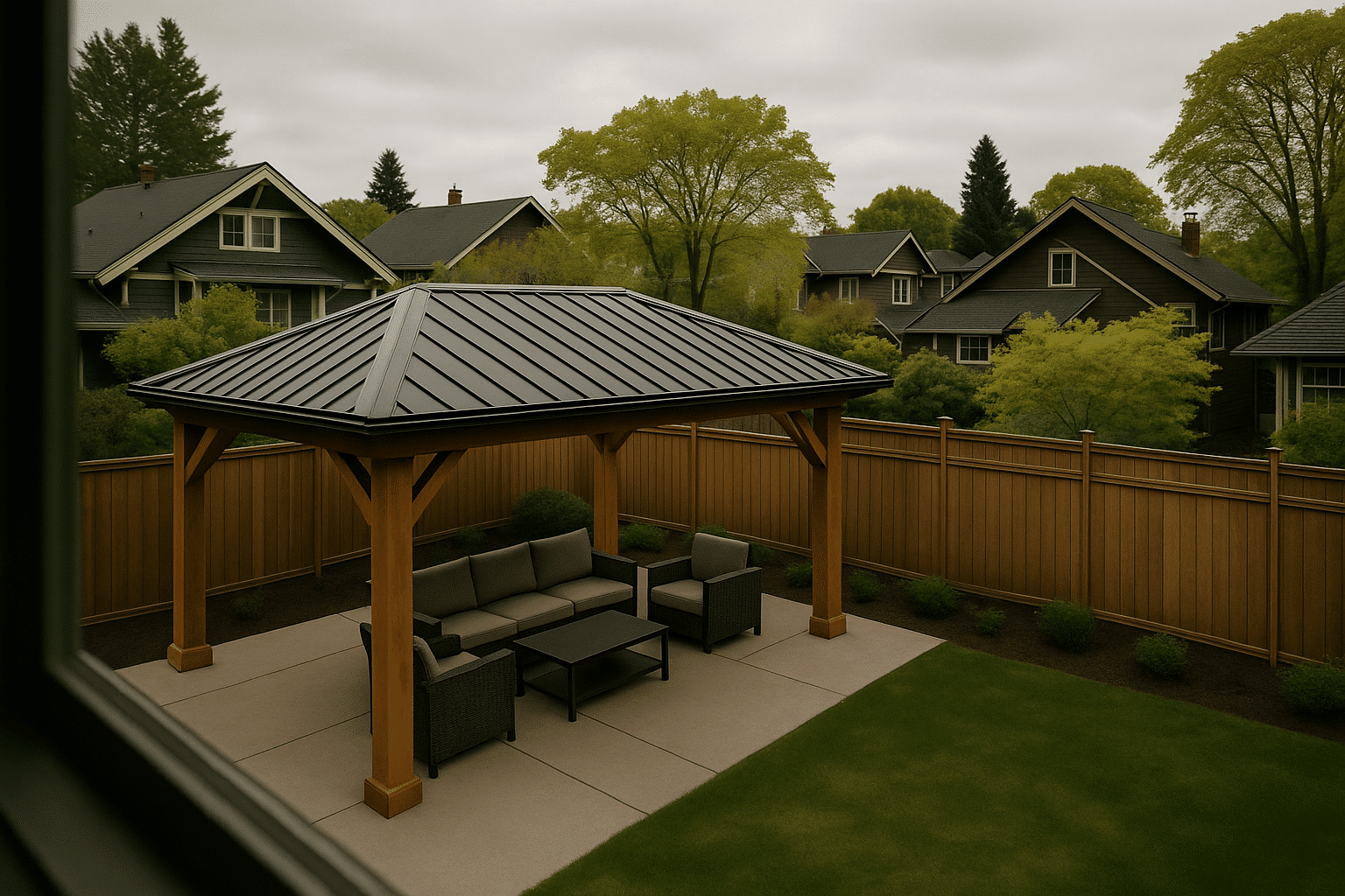 A neighbourhood-scale view communicates project reach across dense Seattle residential areas, supporting the section abo