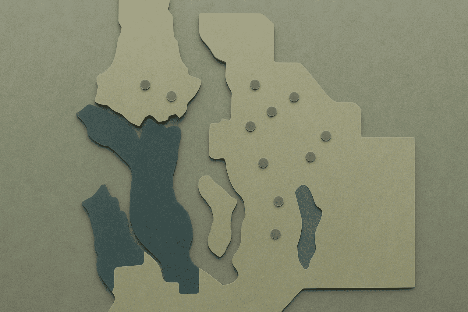 The slot explicitly requests a diagram rather than a photograph, so a simplified, label-free geographic schematic commun