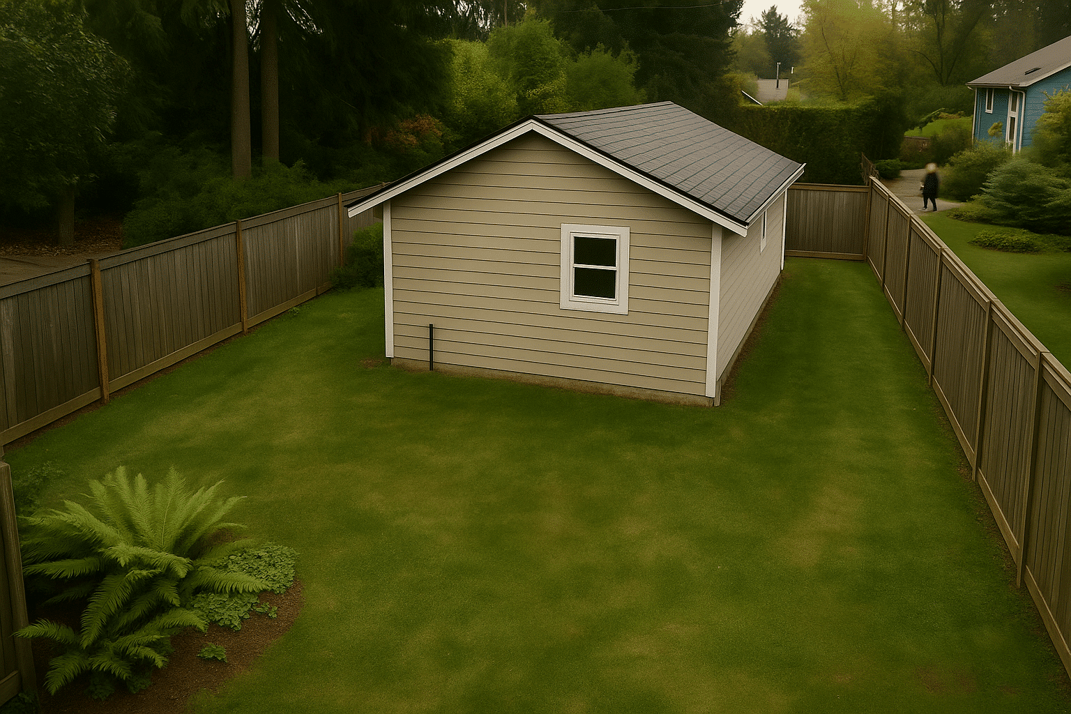 Illustrates site-level due diligence - setbacks, utility connections, and lot coverage - tied to a specific parcel.
