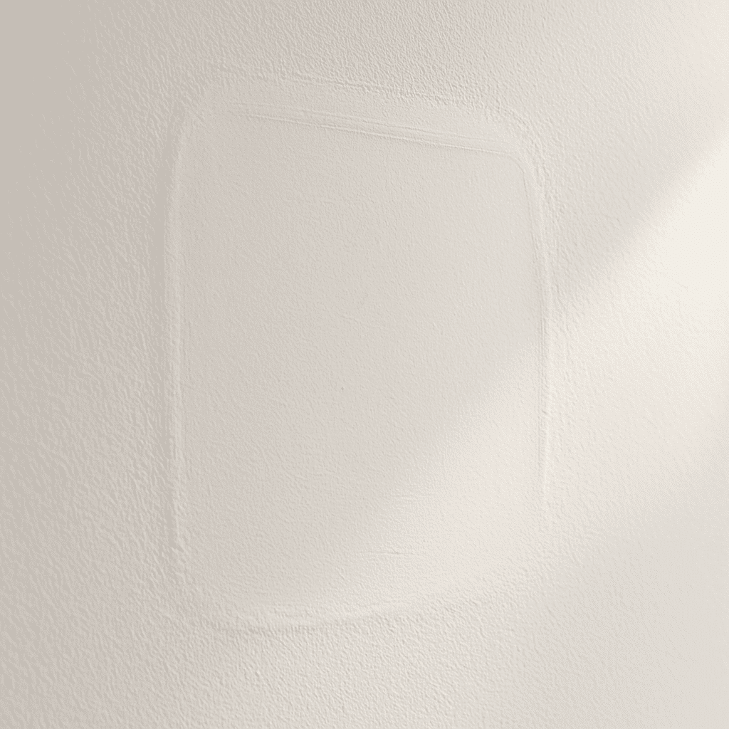 A standards section calls for evidence of quality craftsmanship; a close-up of a flawlessly finished drywall patch is th