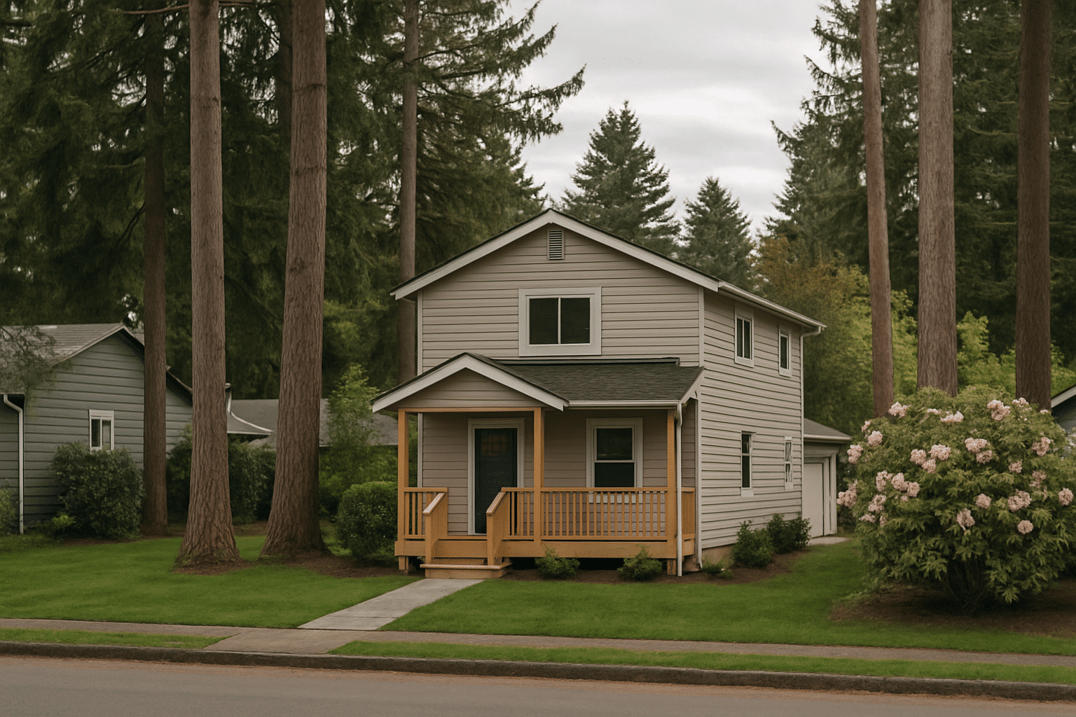 The section positions the service geographically across Seattle neighborhoods, so a recognizable Pacific Northwest resid