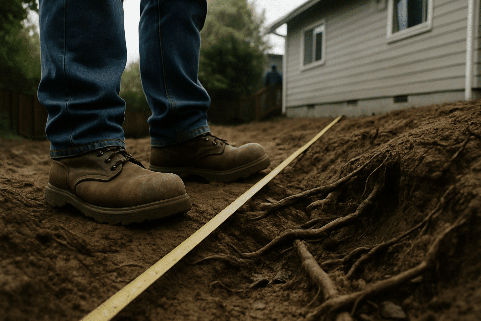 The section describes walking a Seattle property to assess site conditions before scoping, so a candid ground-level site