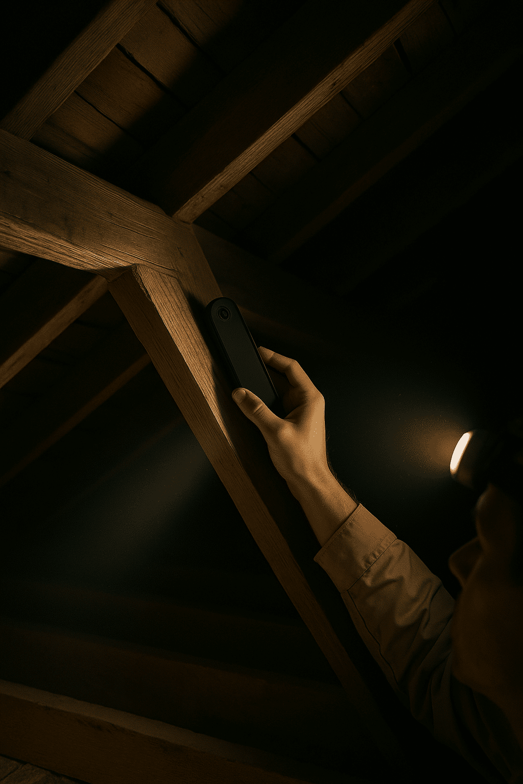 A hands-on pitch measurement in an existing attic concretely illustrates starting with a framing assessment rather than 