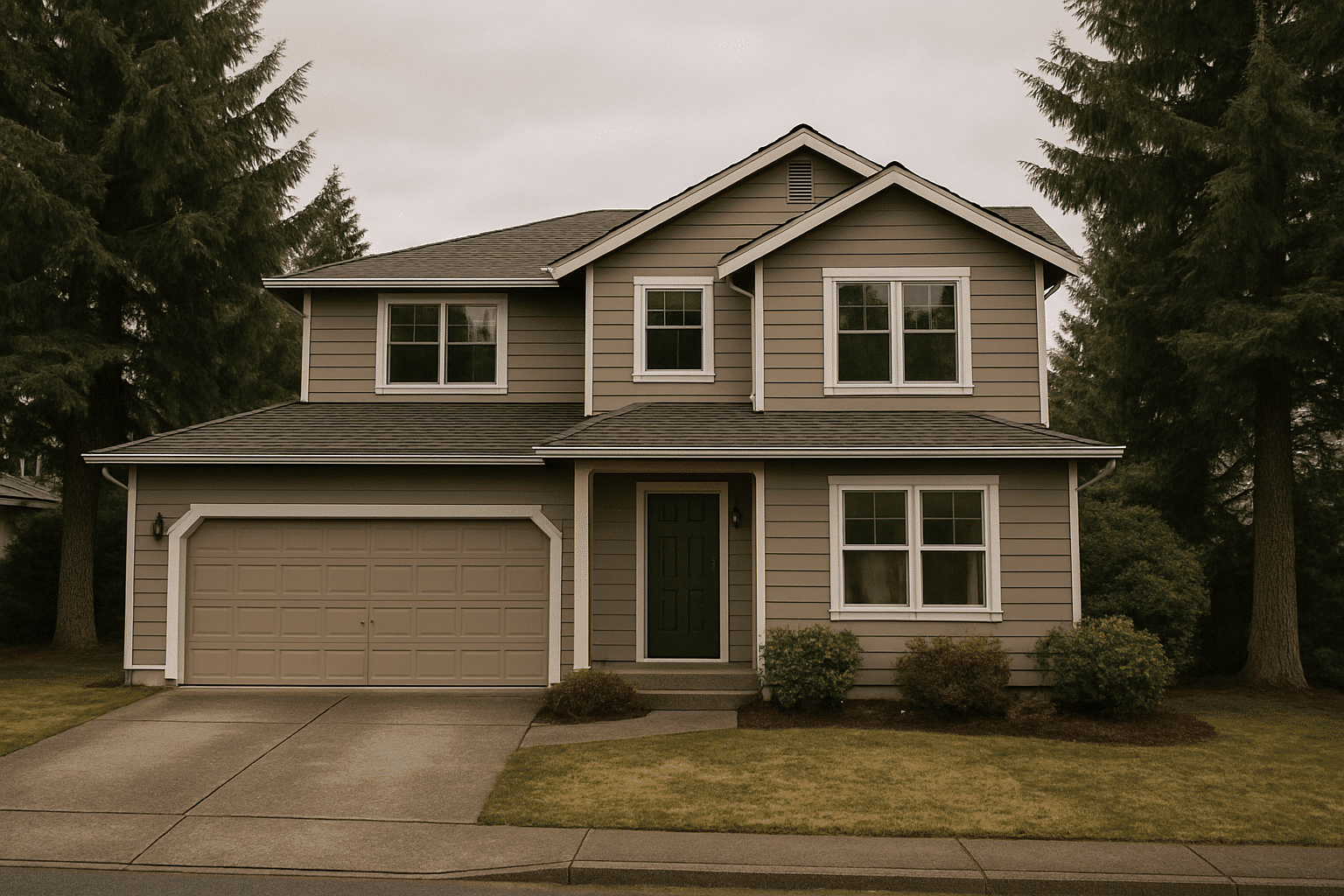 Conveys longevity and established local presence by showing a completed, lived-in Seattle home with updated windows and 